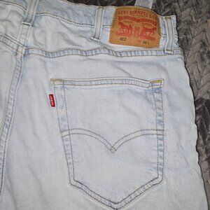 Levis 412 Denim Shorts size 38 - good slightly faded broken in - Good condition